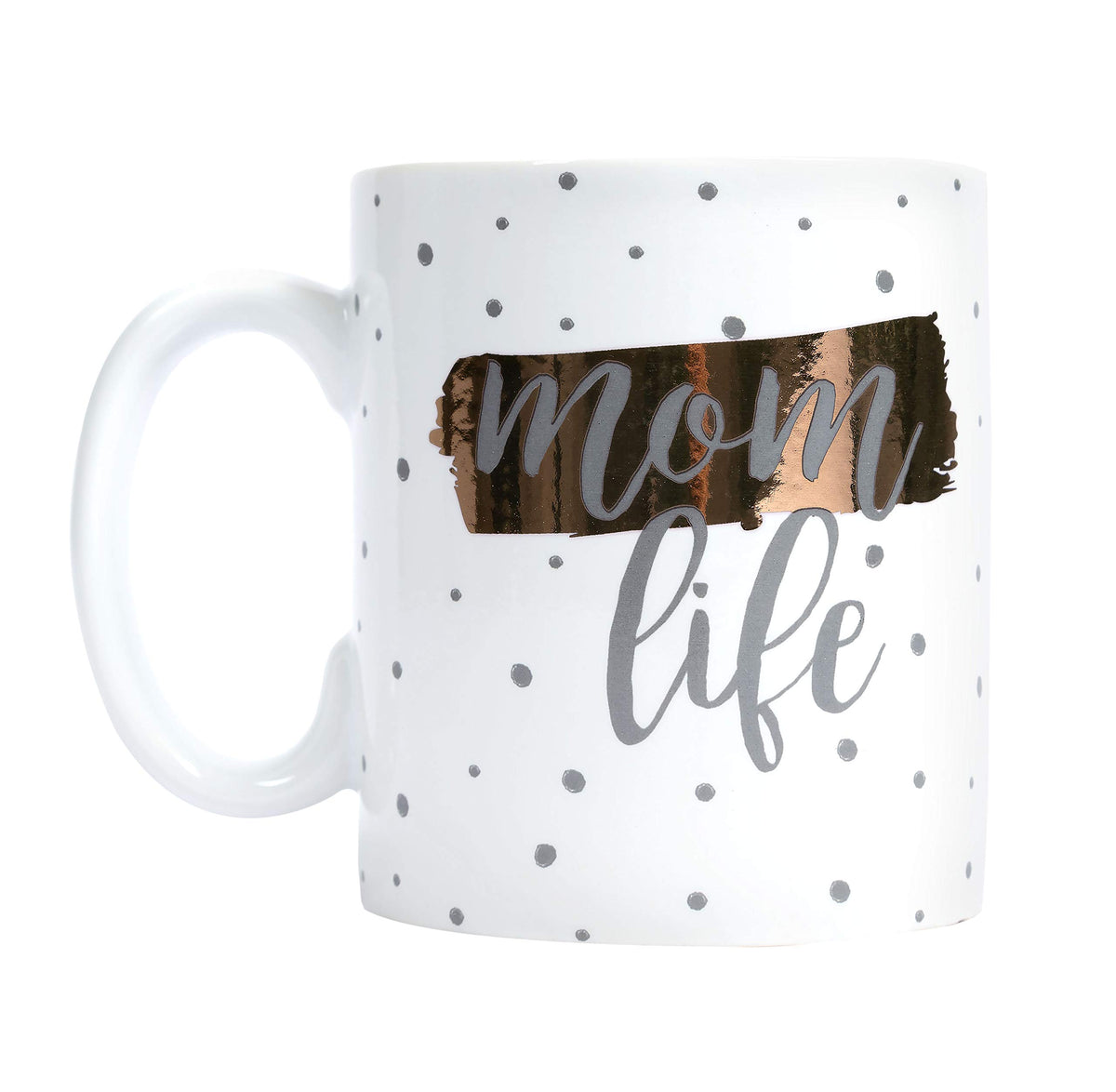 Little Pear #MomLife Polka Dot Mug