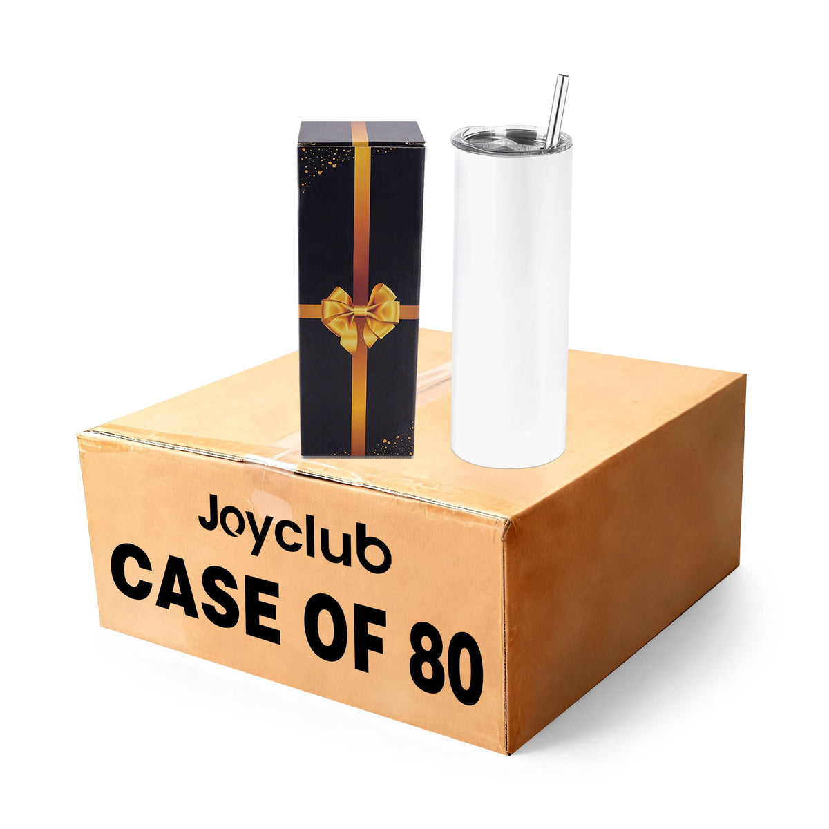 Joyclub Sublimation Blanks 20 oz Tumblers Bulk 10 Pack Skinny Straight