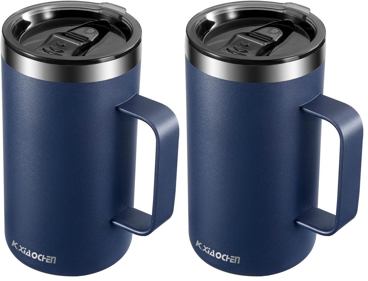 KXIAOCHEN 20 oz Insulated Coffee Mug, Coffee Cup with Lid and Wide Handle