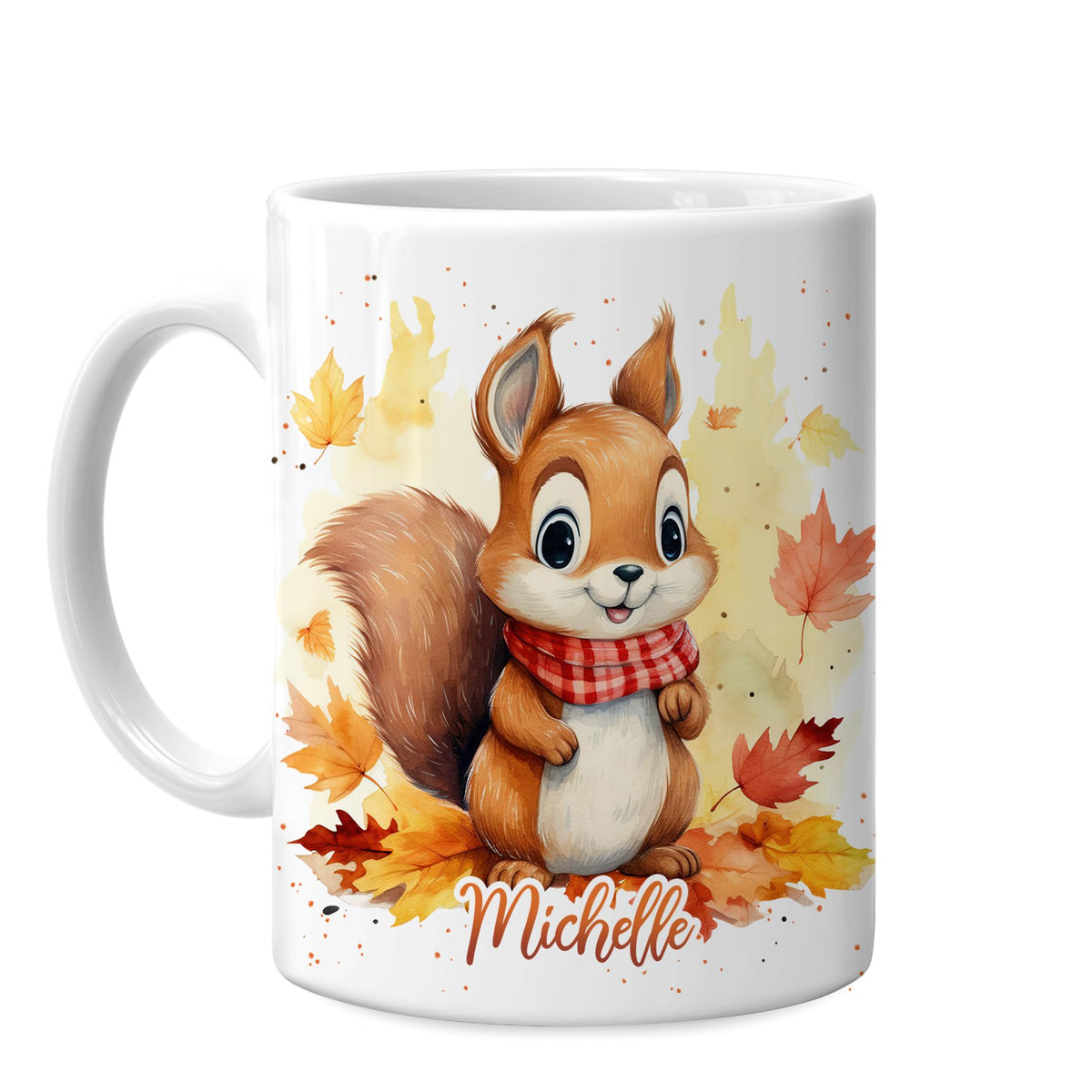 Hyturtle Fall Highland Cow Maple Leave Coffee Mug with Spoon Gift For Women
