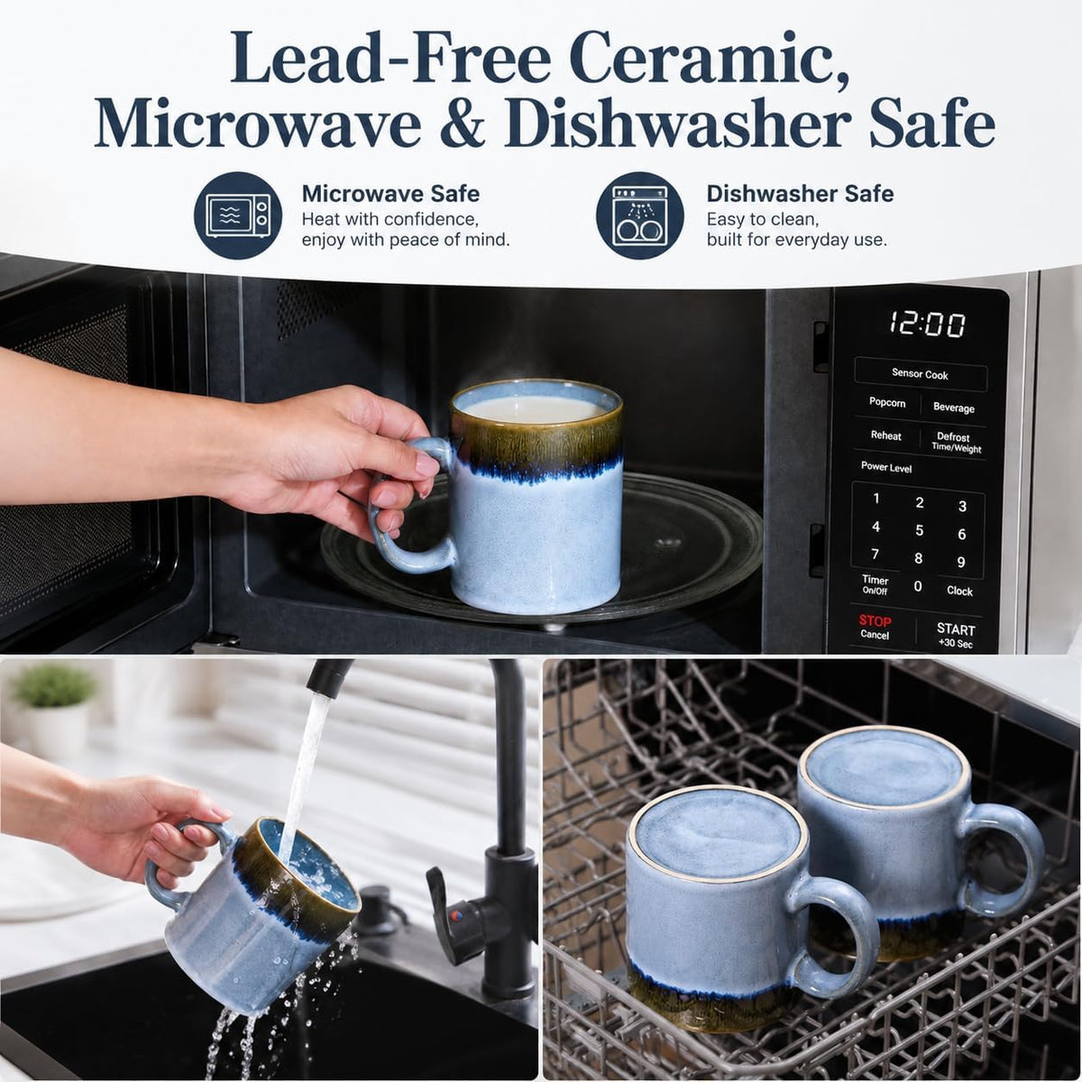 Large Coffee Mug, 20 oz Ceramic Coffee Mugs, Big Coffee Mug with Handle