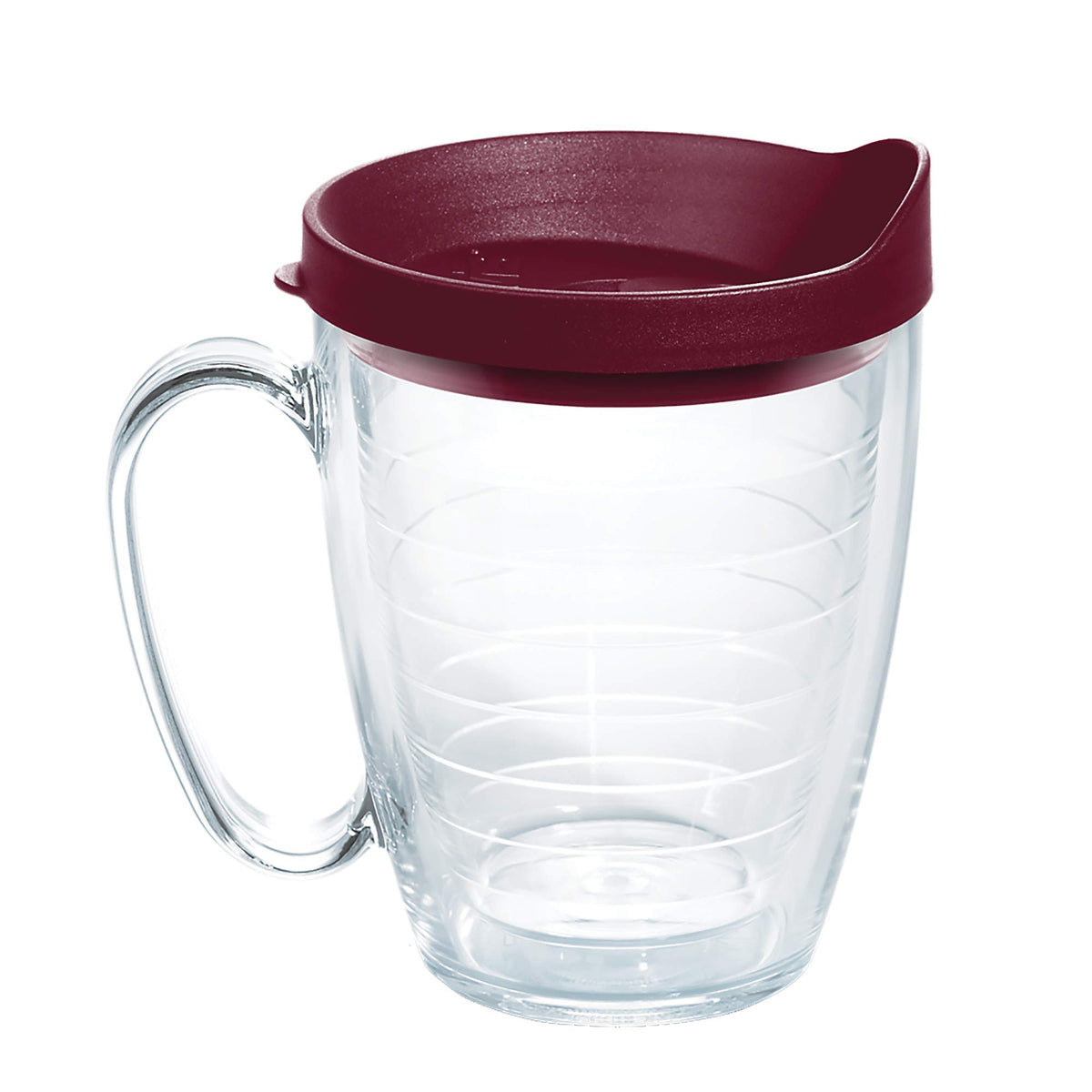 Tervis Clear & Colorful Lidded Made in USA Double Walled Insulated Tumbler Travel Cup Keeps Drinks Cold & Hot, 16oz Mug, Black Lid