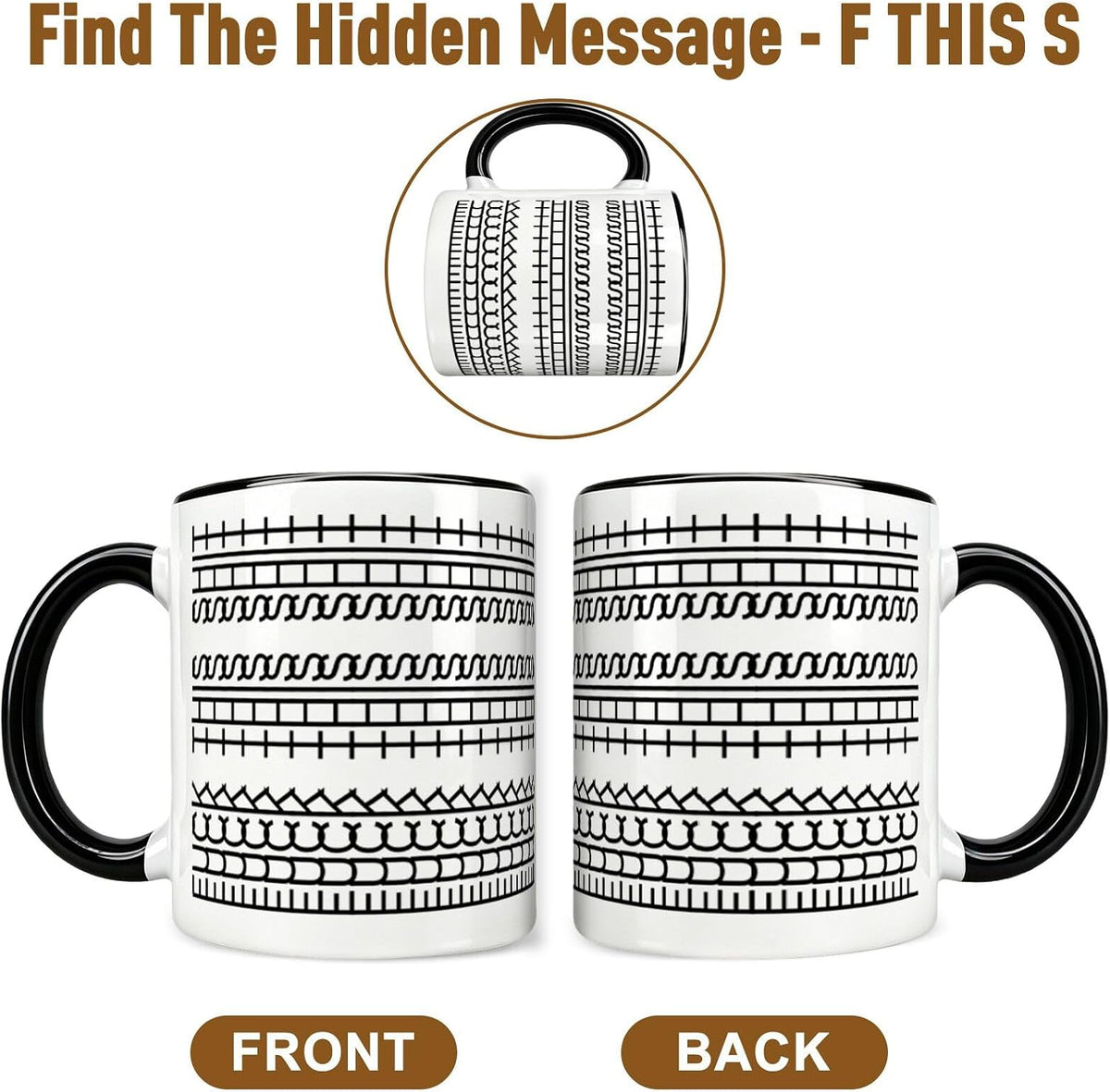 Secret Message Mug,F This S Hidden Message Funny Coffee Mugs For Men Women
