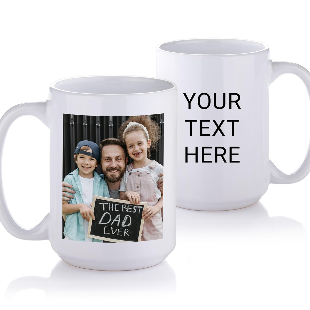 Lifetime Creations Custom New Baby Photo Mug with Text: Personalized Coffee Cup, 15 ounces, Custom Newborn Photo Gift for New Parents, New Mom Keepsake, Baby Name Announcement, Printed in USA