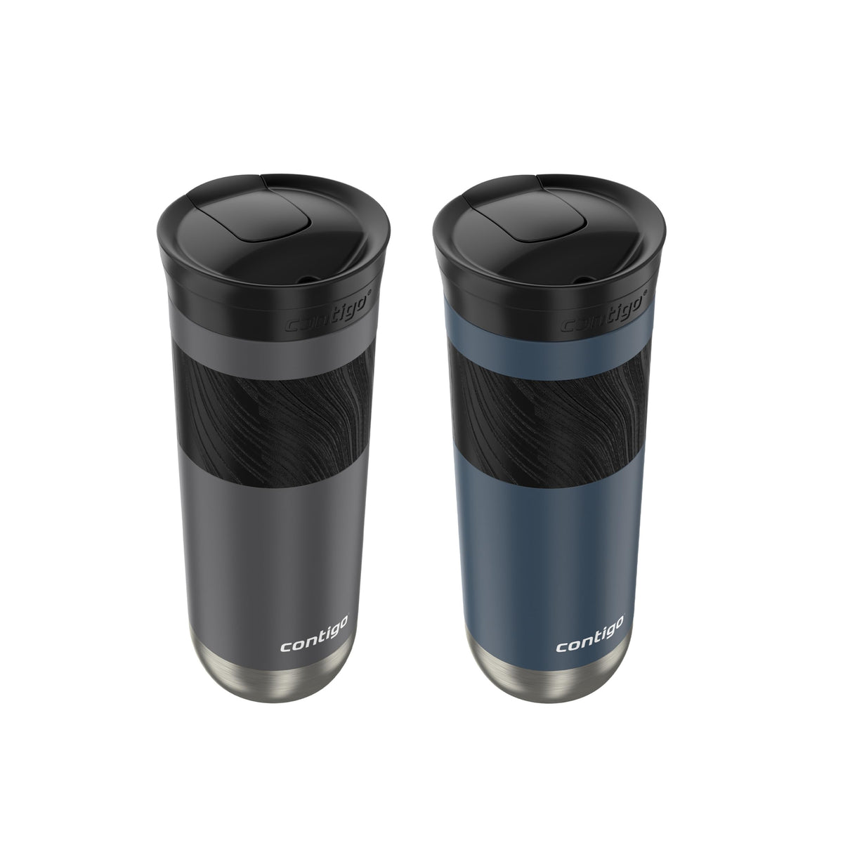 Contigo Byron 2.0 Stainless Steel Travel Mug with Snapseal Lid and Grip, 24oz, Midnight Berry, BPA Free and Leak Proof
