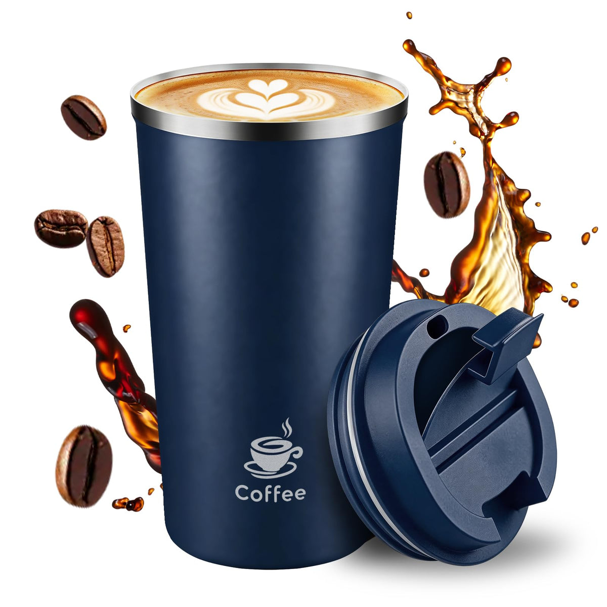 17oz Travel Coffee Mug ,Leakproof Vacuum Coffee Cup Insulated Tumbler