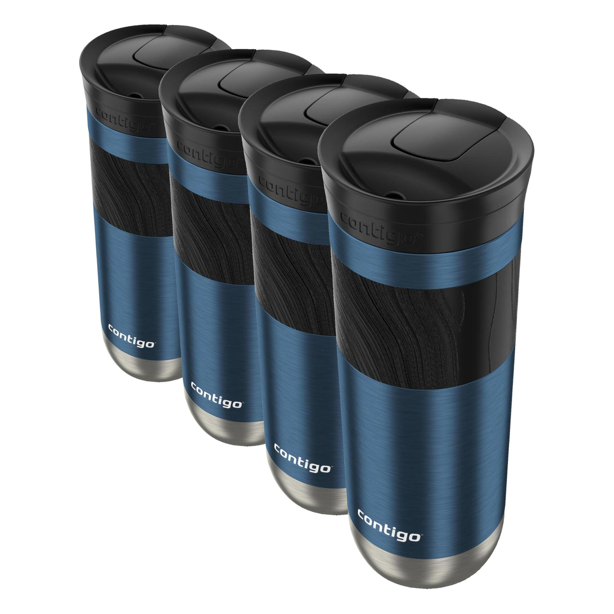 Contigo Byron 2.0 Stainless Steel Travel Mug with Snapseal Lid and Grip, 24oz, Midnight Berry, BPA Free and Leak Proof