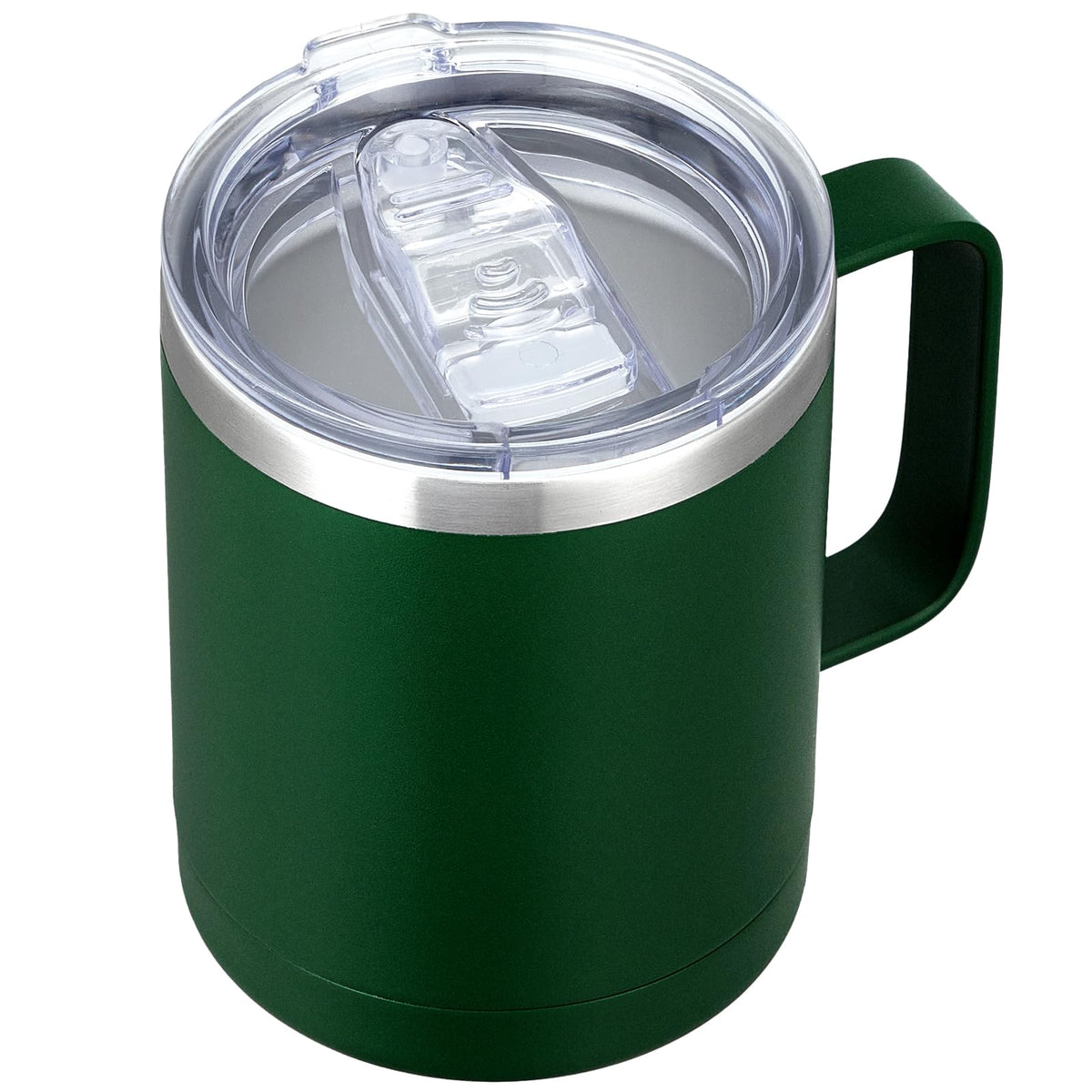 MEWAY 12oz Coffee Mug With Handle and Sliding Lid,Stainless Steel Travel Tumbler Cup with Handle,Double Wall Vacuum Insulated Camping Cup for Hot & Cold Drinks Tea (Lilac,Set of 1)
