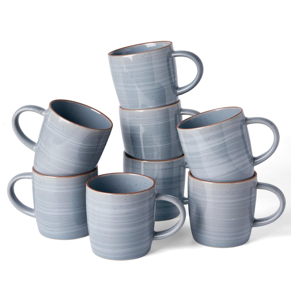 famiware Mercury Coffee Mugs 13 oz, Coffee Mugs Set of 4 with Handle, Cups for Latte, Hot Tea, Cappuccino, Mocha, Cocoa, Multi-color