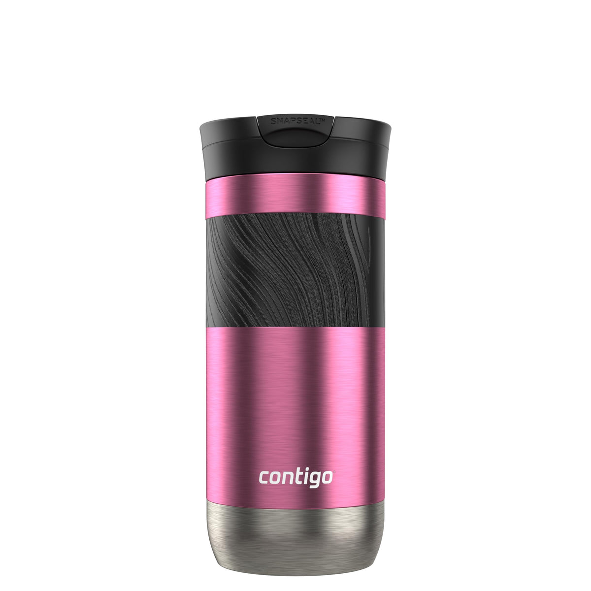 Contigo Byron Vacuum-Insulated Stainless Steel Travel Mug with Leak-Proof Lid Reusable Coffee Mug or Water Bottle BPA-Free 16oz Licorice Keeps Beverages Hot for 6 Hours or Cold for 12 Hours
