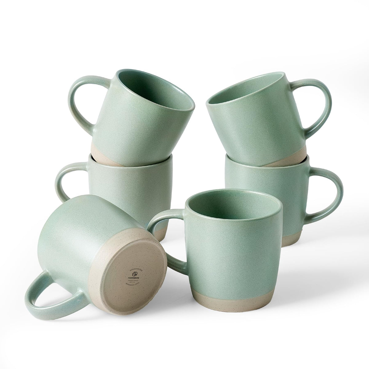 famiware Coffee Mugs Set of 6, 13 oz Mug Set, Ceramic Cup Set with Handle