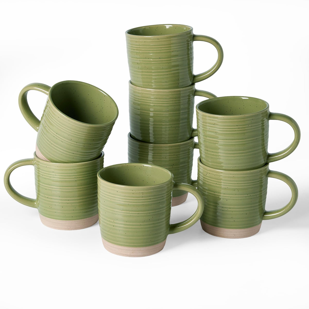 famiware Coffee Mugs Set of 6, 13 oz Mug Set, Ceramic Cup Set with Handle