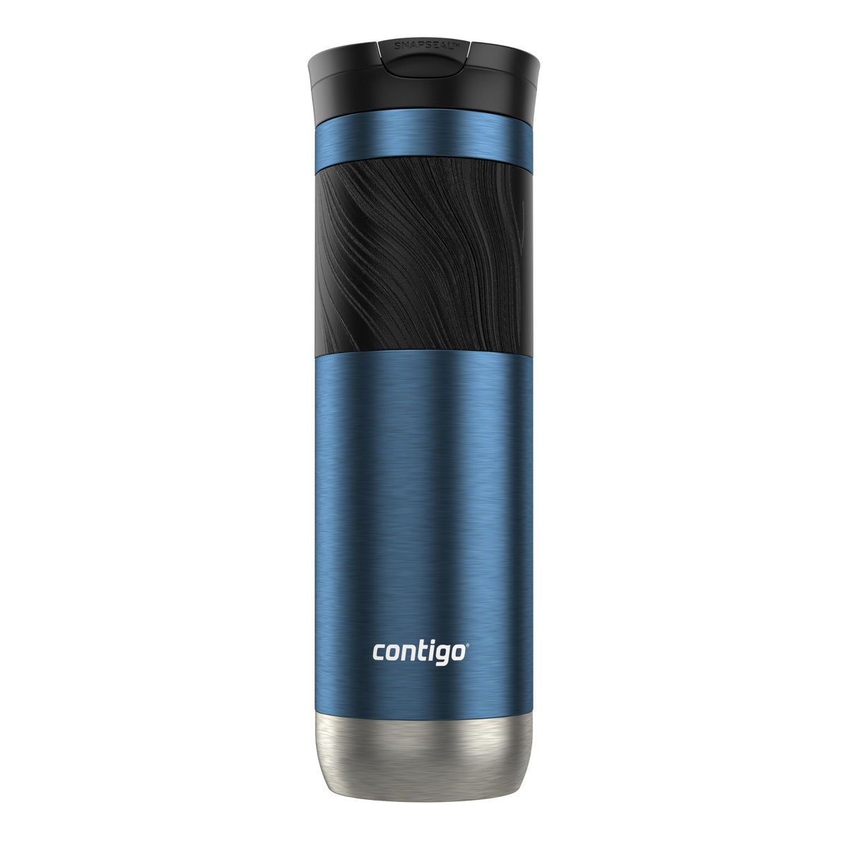 Contigo Byron Vacuum-Insulated Stainless Steel Travel Mug with Leak-Proof Lid Reusable Coffee Mug or Water Bottle BPA-Free 16oz Licorice Keeps Beverages Hot for 6 Hours or Cold for 12 Hours