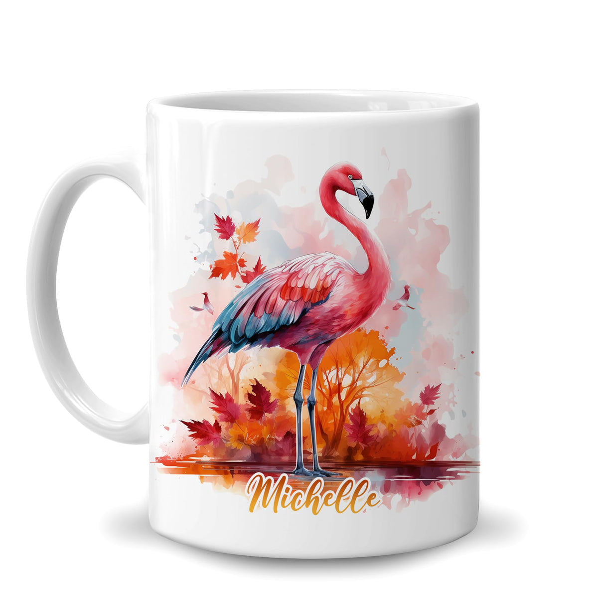 Hyturtle Fall Highland Cow Maple Leave Coffee Mug with Spoon Gift For Women