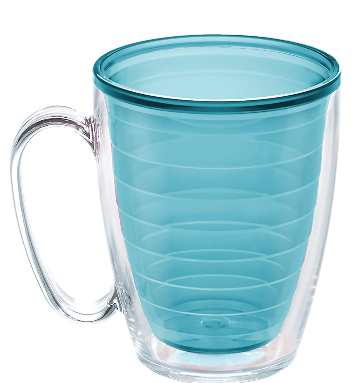 Tervis Clear & Colorful Tabletop Made in USA Double Walled Insulated Tumbler Travel Cup Keeps Drinks Cold & Hot, 16oz Mug, Clear
