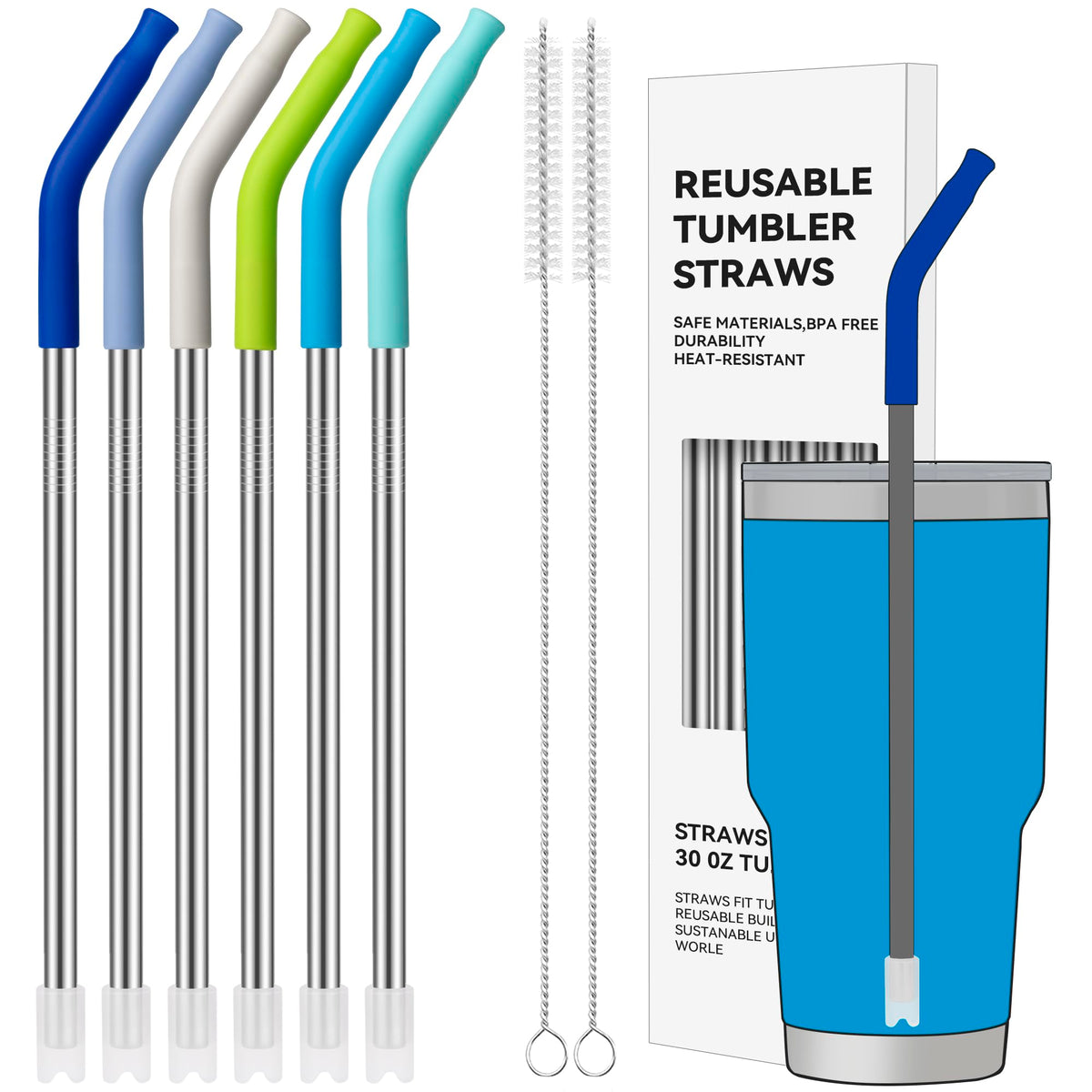 40 oz Straight Metal Straws for 40 oz Stanley Tumbler