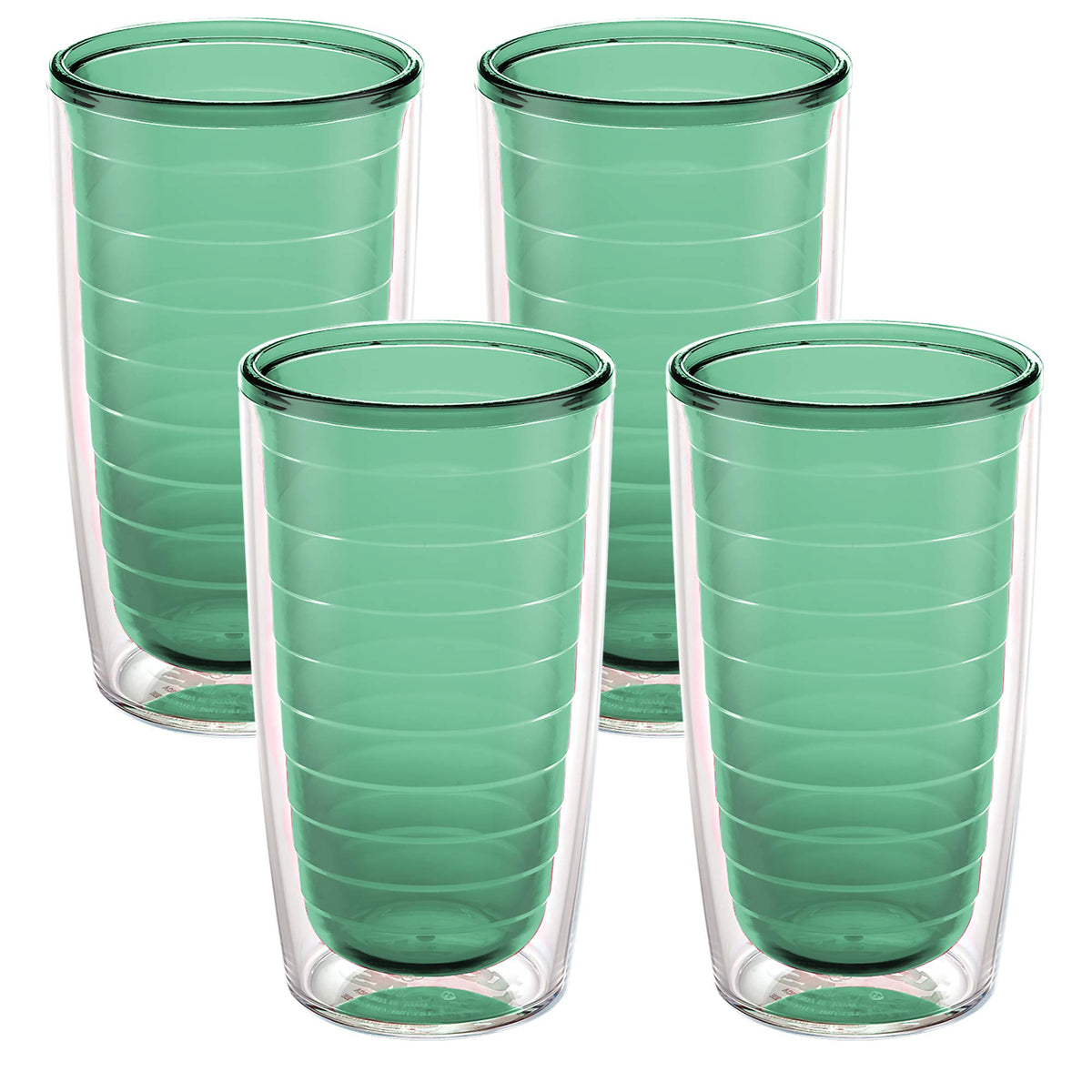 Tervis Clear & Colorful Tabletop Made in USA Double Walled Insulated Tumbler Travel Cup Keeps Drinks Cold & Hot, 16oz Mug, Clear