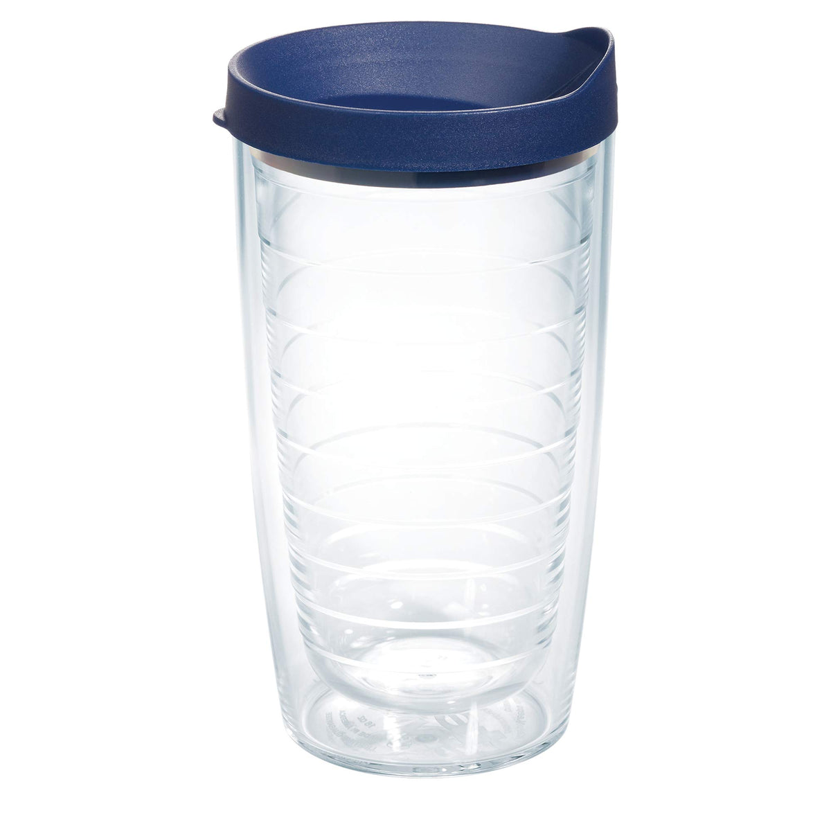Tervis Clear & Colorful Lidded Made in USA Double Walled Insulated Tumbler Travel Cup Keeps Drinks Cold & Hot, 16oz Mug, Black Lid