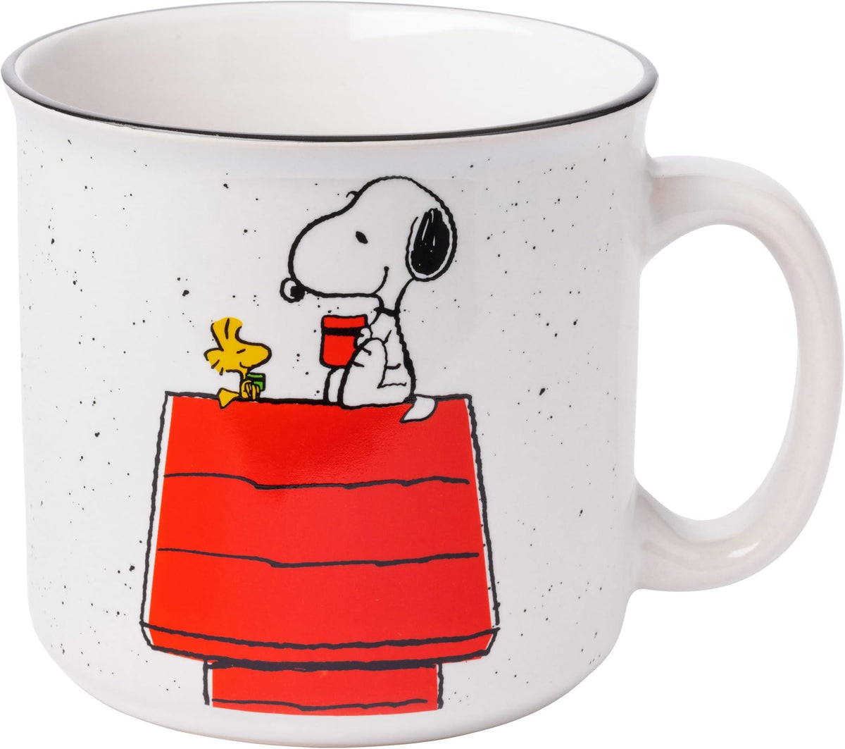 Silver Buffalo Peanuts Snoopy Fall Leaf, Wide Rim Ceramic Mug, 16oz