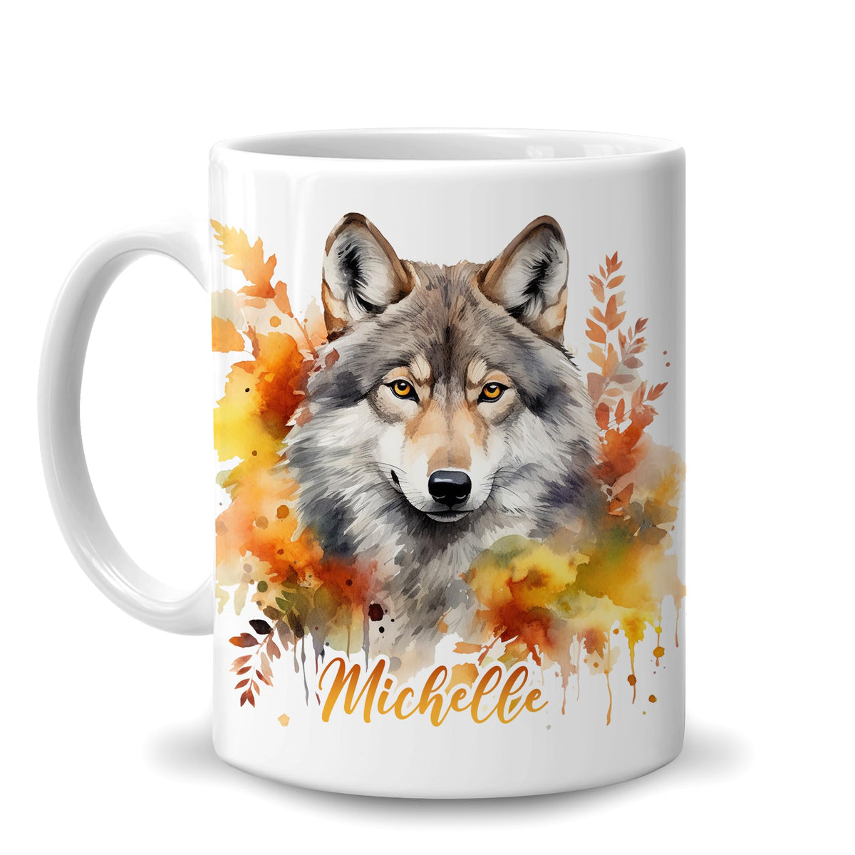 Hyturtle Fall Highland Cow Maple Leave Coffee Mug with Spoon Gift For Women