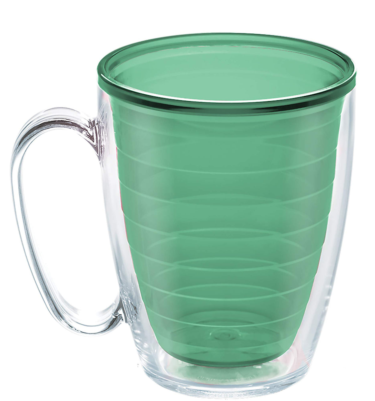 Tervis Clear & Colorful Tabletop Made in USA Double Walled Insulated Tumbler Travel Cup Keeps Drinks Cold & Hot, 16oz Mug, Clear