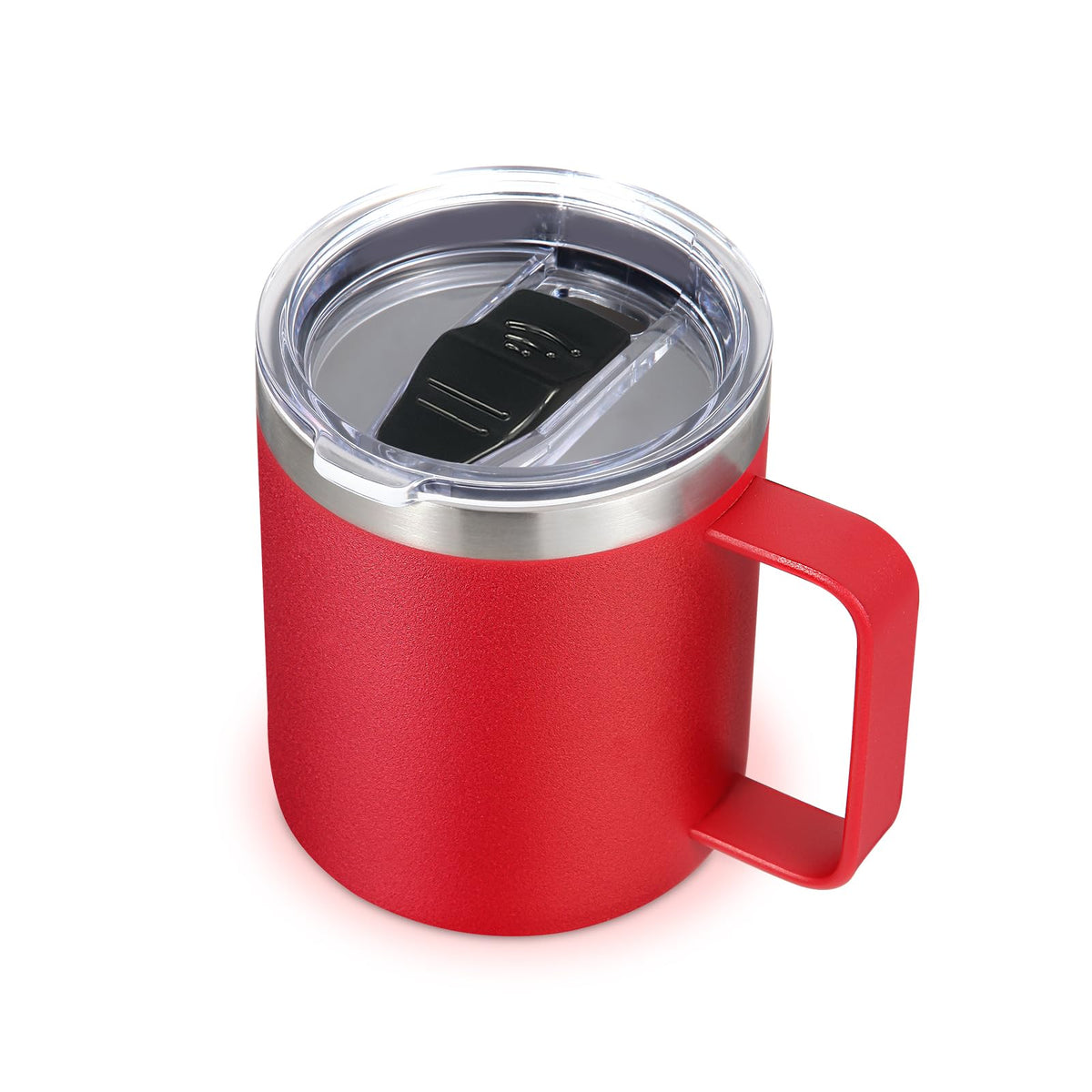 Volhoply 14oz Insulated Stainless Steel Coffee Mug with Lid Bulk 8 Pack,Double Wall Vacuum Travel Coffee Cup with Handle,Reusable Metal Cups Tumbler Cup, Camping Mugs,Ideal Gifts(Mix,8)