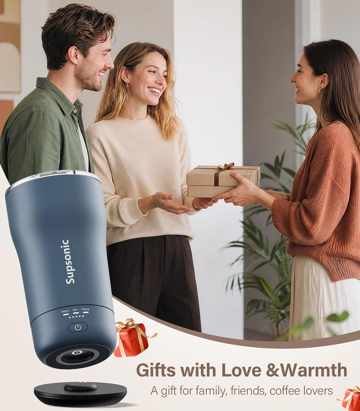 Supsonic Temperature Control Mug, 16oz Rechargeable Heated Coffee Mug (S1)