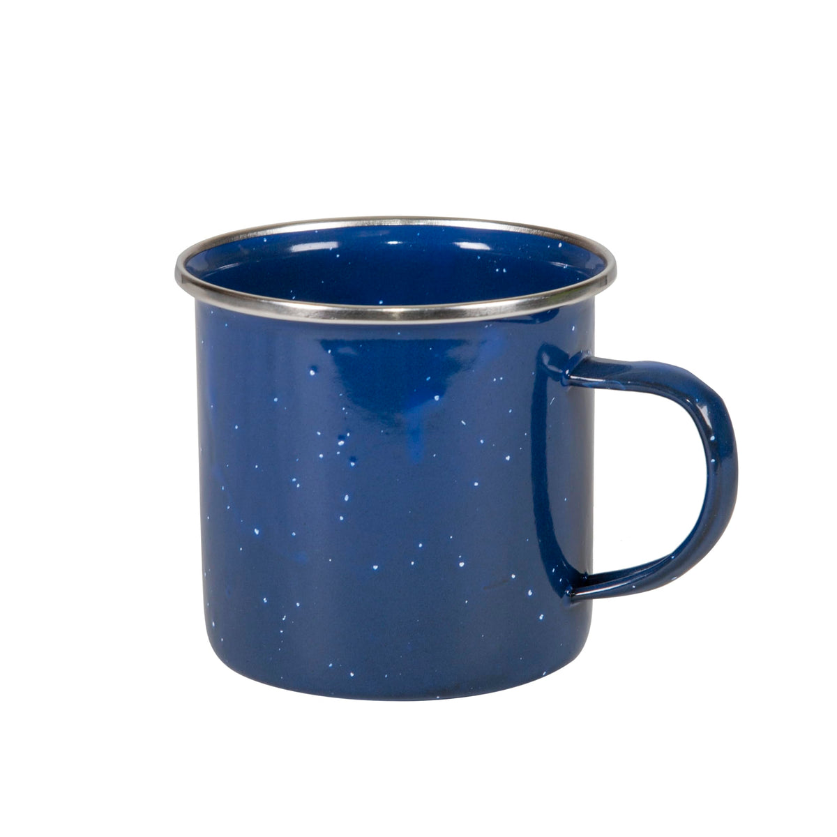 Stansport Enamel Coffee Mug with Stainless Steel Rim – Durable Camping Cup for Coffee, Tea & Hot Cocoa – For Backpacking, Hiking & RV – Classic Outdoor Style, Lightweight Drinkware, “Stay-Cool” Handle