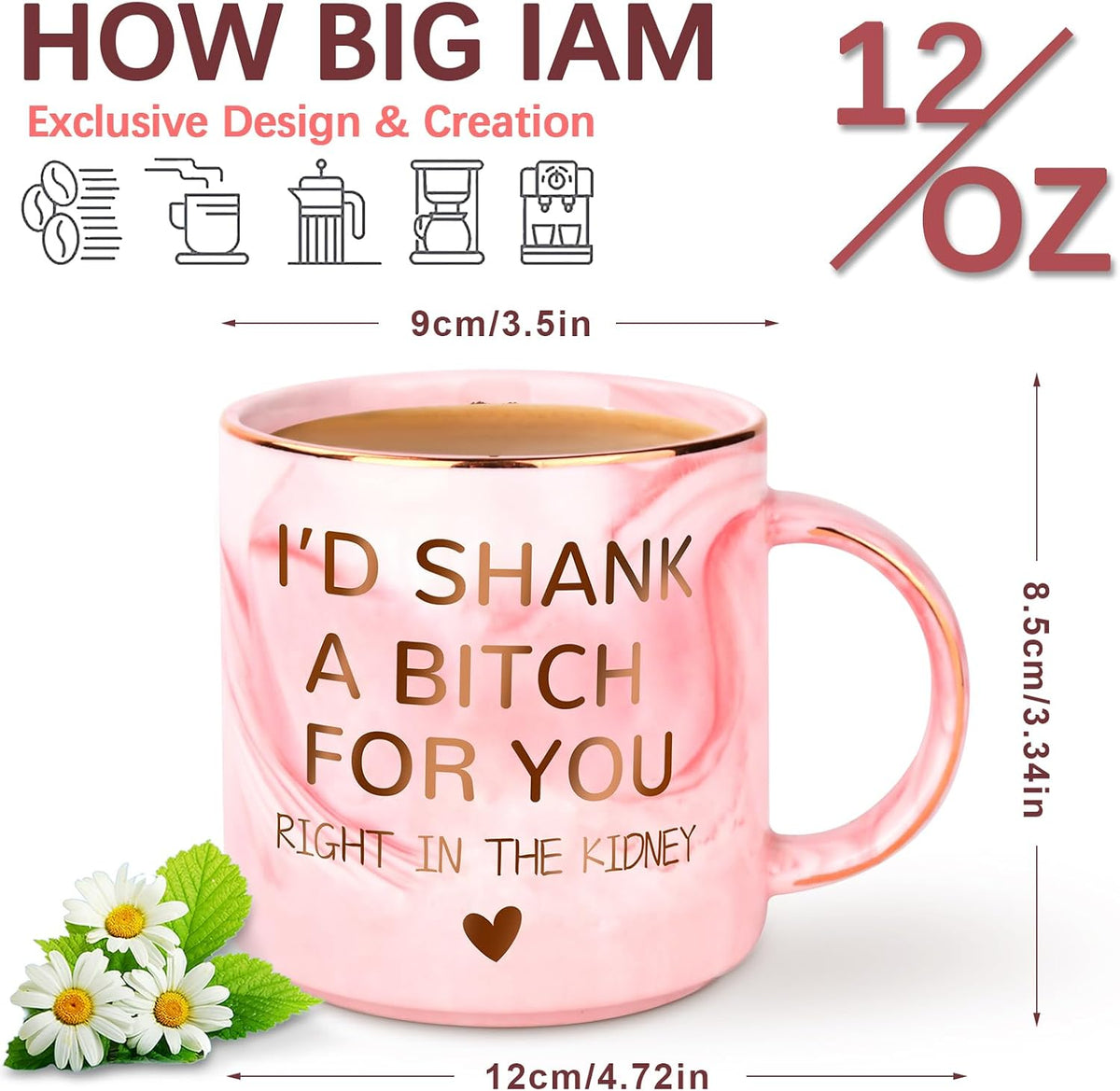 Sister Gifts 12oz Funny Coffee Mug Christmas Stocking Stuffers for Women