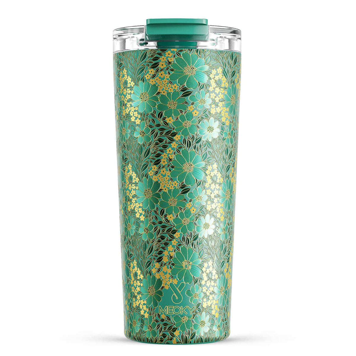Meoky 24 oz Insulated Travel Coffee Mug: Leak Proof Lid, Night