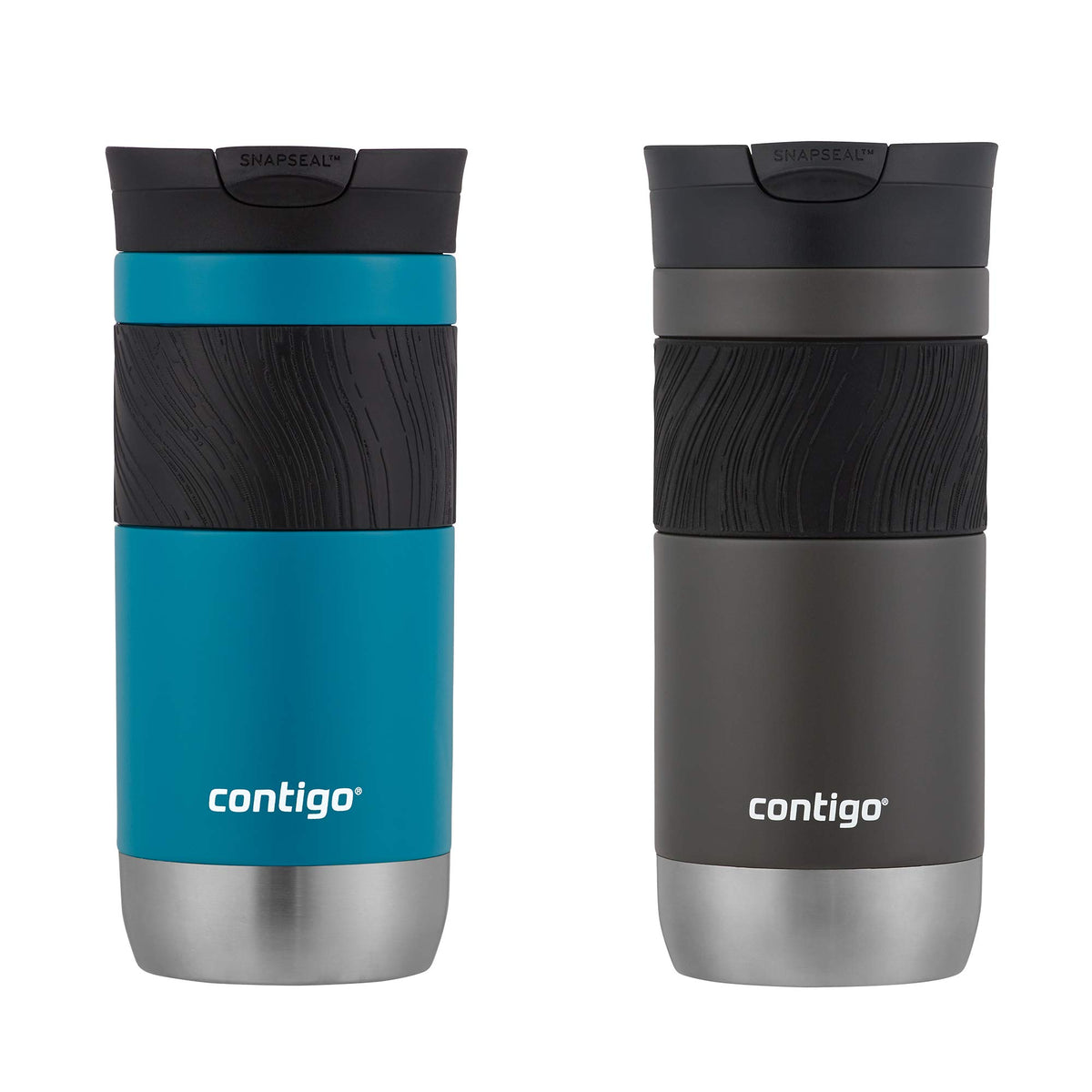 Contigo Byron 2.0 Stainless Steel Travel Mug with Snapseal Lid and Grip, 24oz, Midnight Berry, BPA Free and Leak Proof
