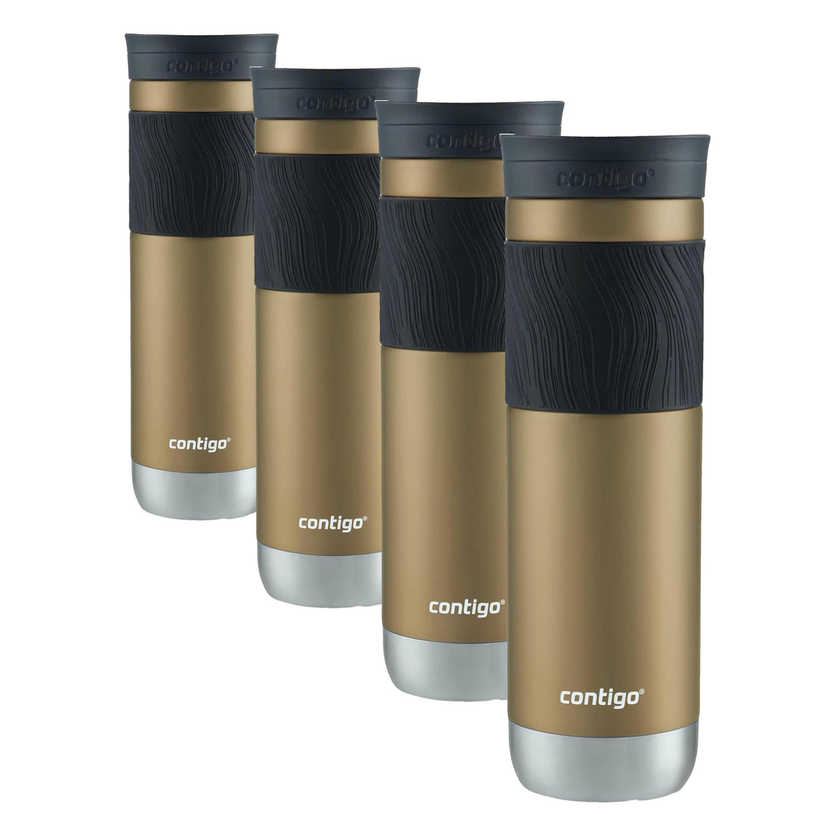 Contigo Byron 2.0 Stainless Steel Travel Mug with Snapseal Lid and Grip, 24oz, Midnight Berry, BPA Free and Leak Proof