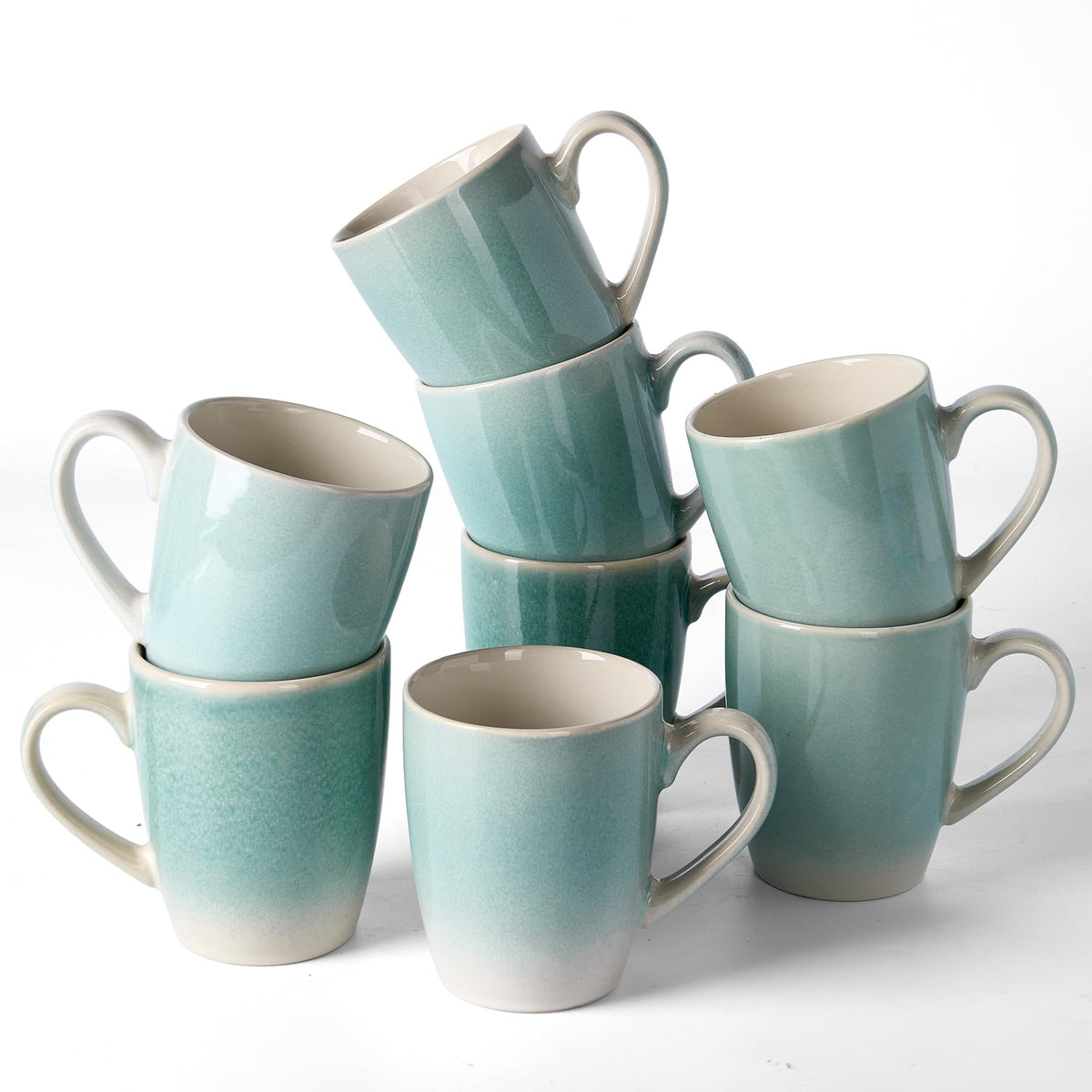 famiware Jupiter Coffee Mugs Set of 4, 13oz Coffee Mug Cups with Handle