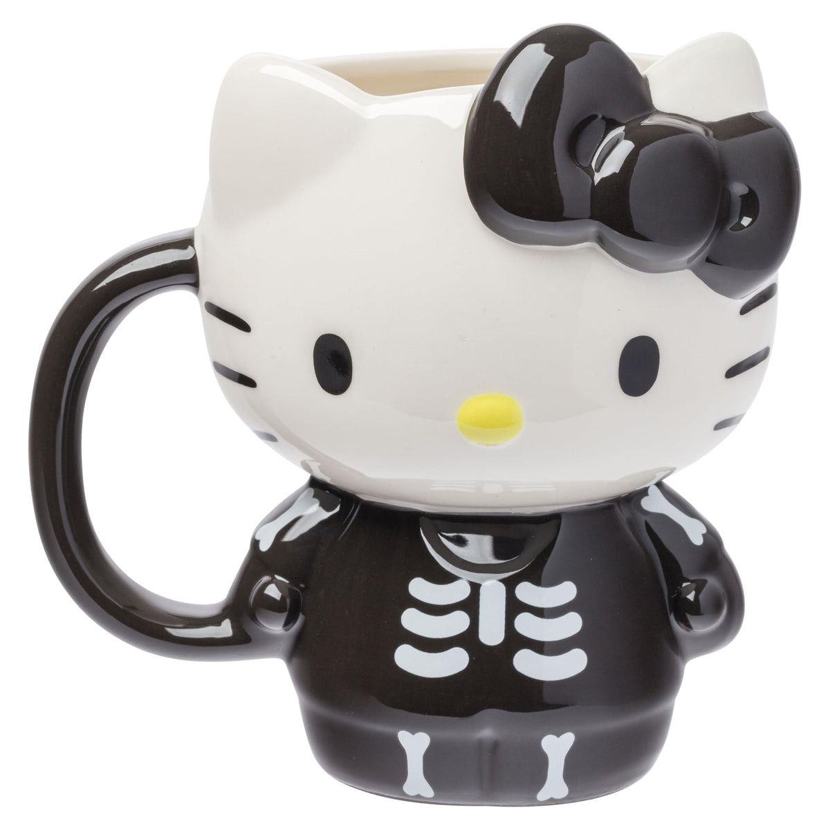 Silver Buffalo Sanrio Hello Kitty Spooky Skeleton, 3D Sculpted Mug, 20oz