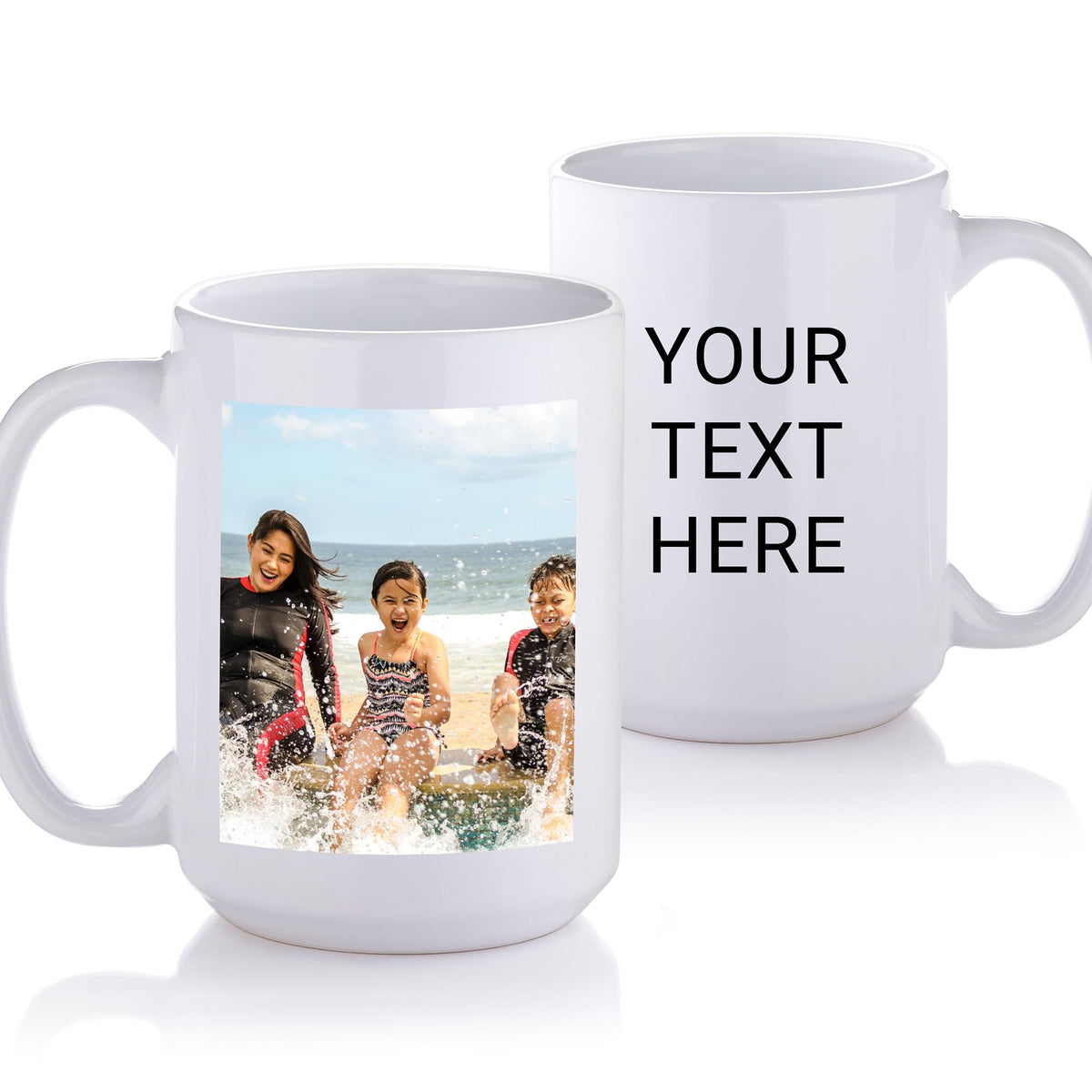 Lifetime Creations Custom New Baby Photo Mug with Text: Personalized Coffee Cup, 15 ounces, Custom Newborn Photo Gift for New Parents, New Mom Keepsake, Baby Name Announcement, Printed in USA