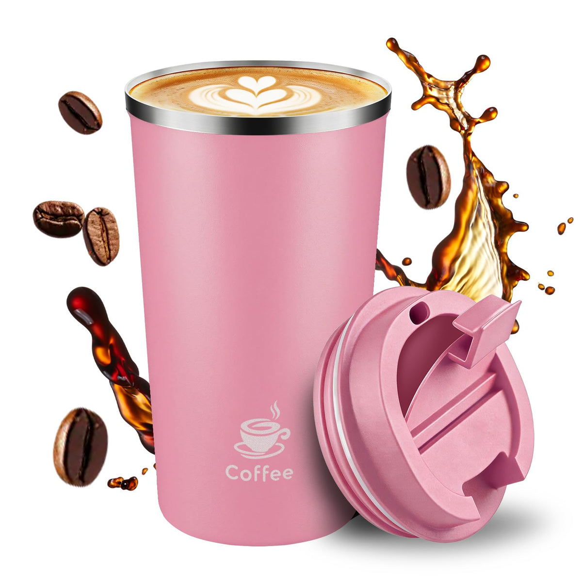 17oz Travel Coffee Mug ,Leakproof Vacuum Coffee Cup Insulated Tumbler