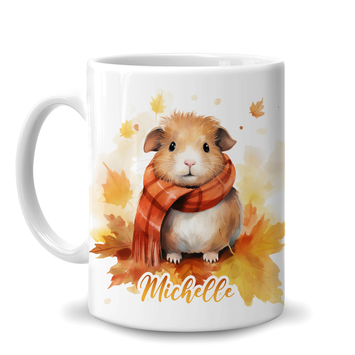 Hyturtle Fall Highland Cow Maple Leave Coffee Mug with Spoon Gift For Women