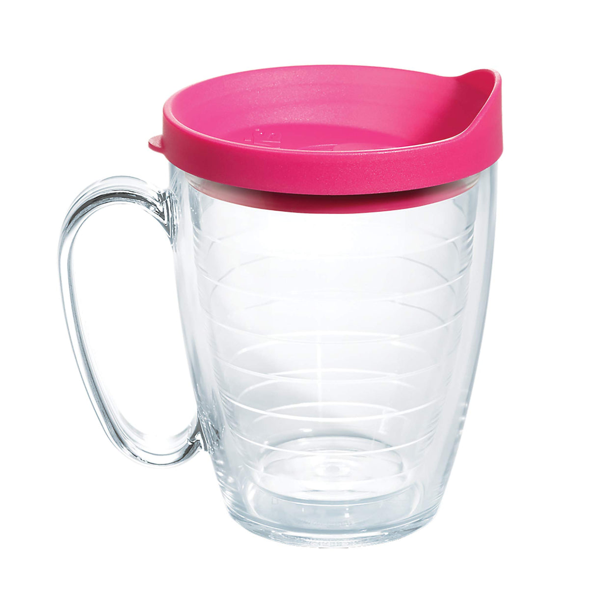 Tervis Clear & Colorful Lidded Made in USA Double Walled Insulated Tumbler Travel Cup Keeps Drinks Cold & Hot, 16oz Mug, Black Lid