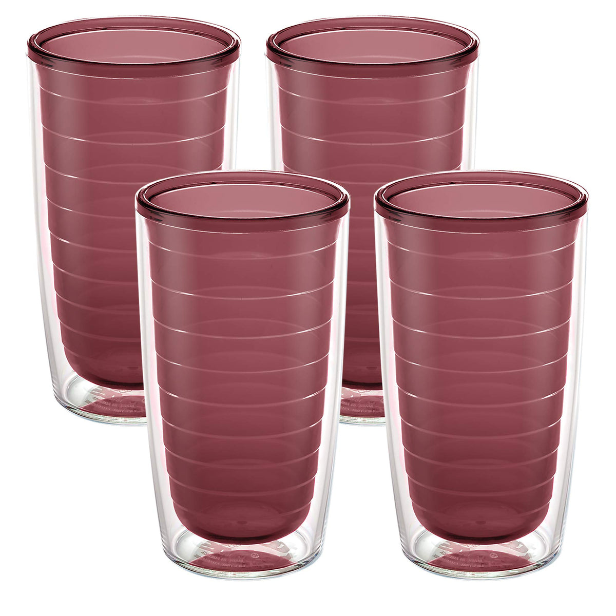 Tervis Clear & Colorful Tabletop Made in USA Double Walled Insulated Tumbler Travel Cup Keeps Drinks Cold & Hot, 16oz Mug, Clear