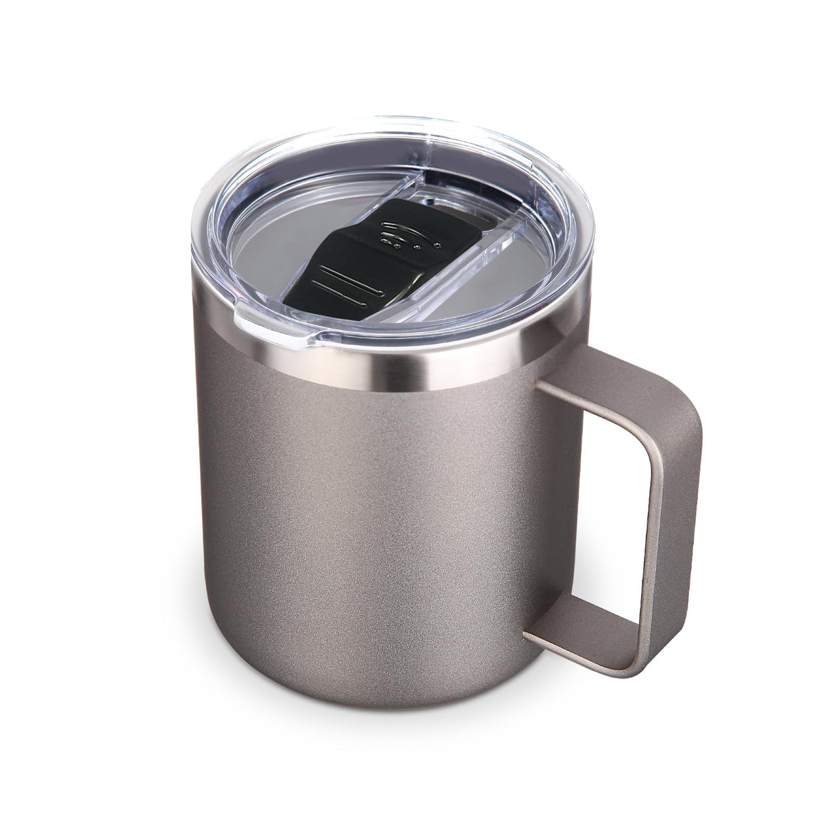 Volhoply 14oz Insulated Stainless Steel Coffee Mug with Lid Bulk 8 Pack,Double Wall Vacuum Travel Coffee Cup with Handle,Reusable Metal Cups Tumbler Cup, Camping Mugs,Ideal Gifts(Mix,8)