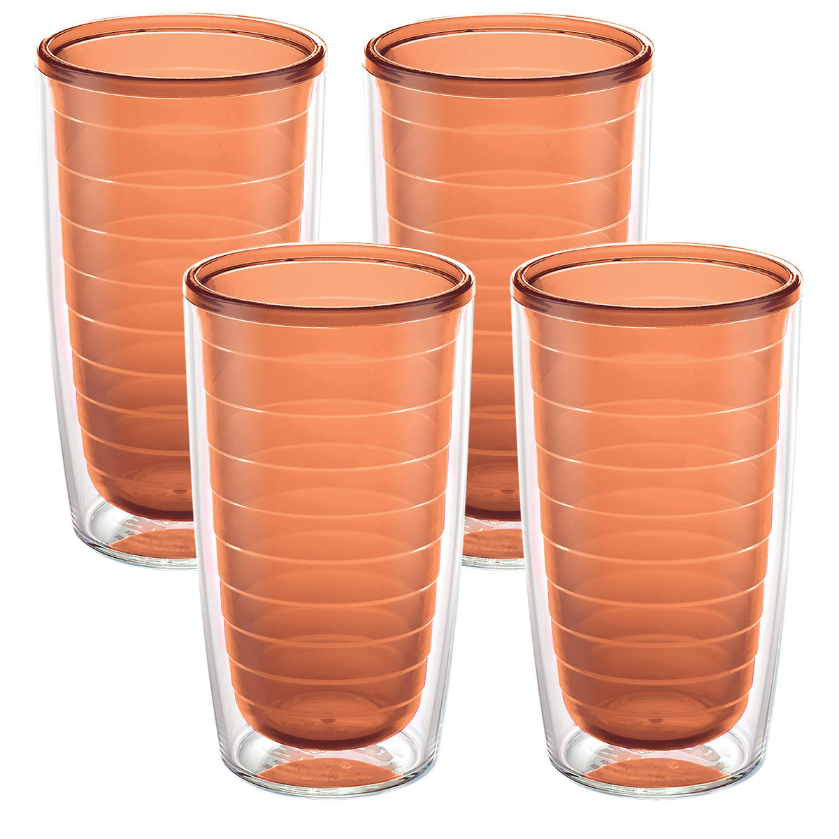 Tervis Clear & Colorful Tabletop Made in USA Double Walled Insulated Tumbler Travel Cup Keeps Drinks Cold & Hot, 16oz Mug, Clear
