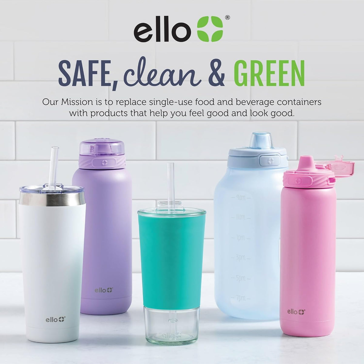 Ello Jane 18oz Ceramic Travel Mug with Handle and Coaster, Alligator