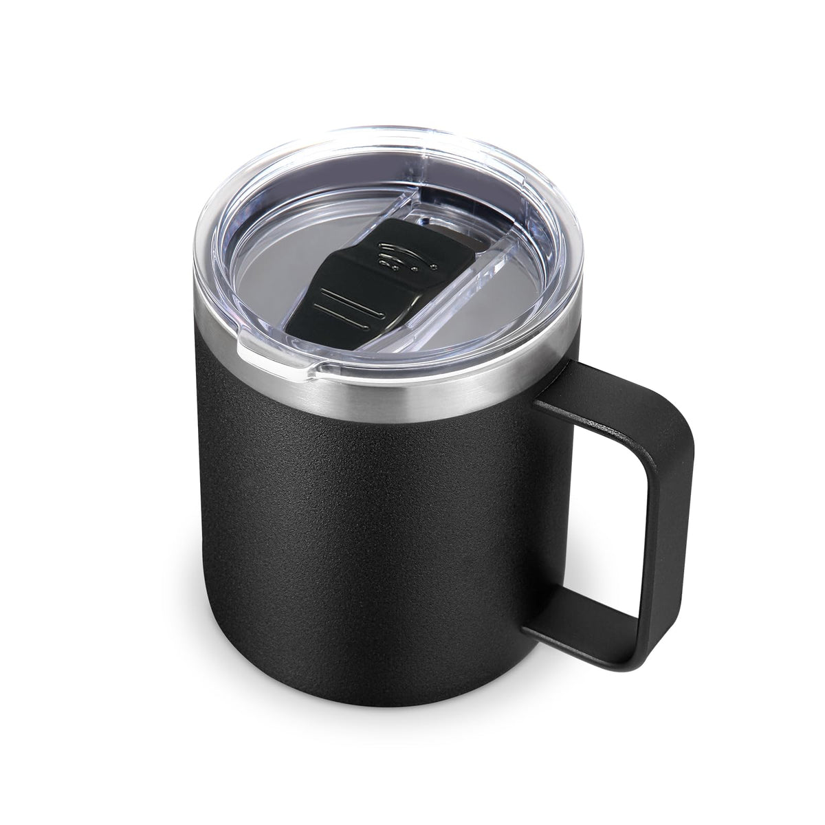 Volhoply 14oz Insulated Stainless Steel Coffee Mug with Lid Bulk 8 Pack,Double Wall Vacuum Travel Coffee Cup with Handle,Reusable Metal Cups Tumbler Cup, Camping Mugs,Ideal Gifts(Mix,8)