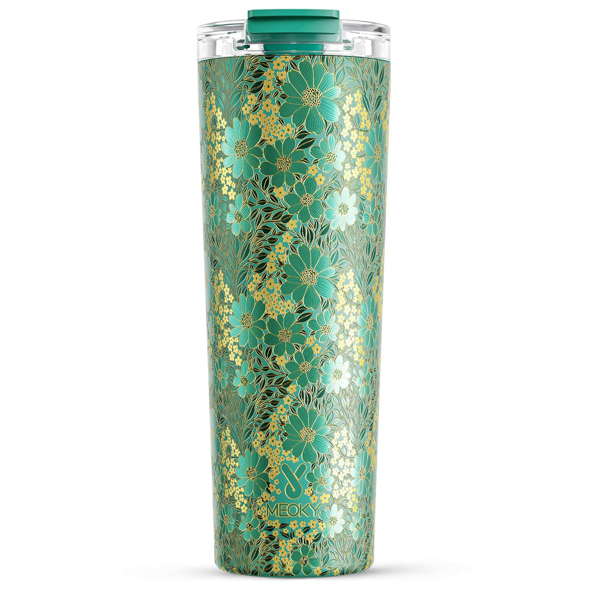Meoky 24 oz Insulated Travel Coffee Mug: Leak Proof Lid, Night