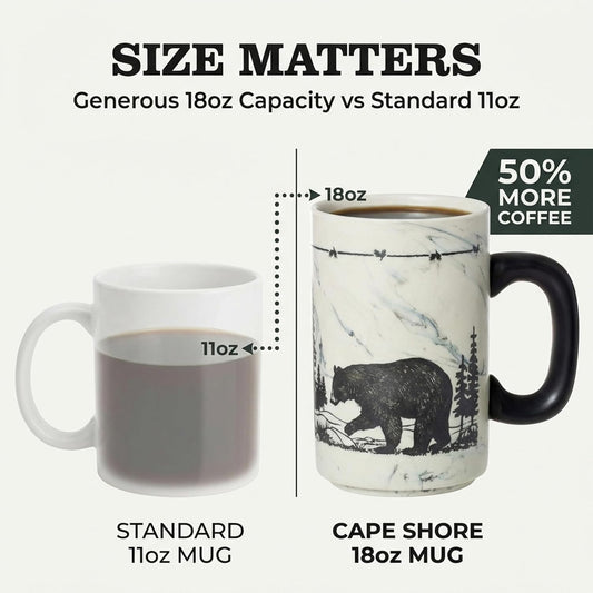 Cape Shore 18oz Heavy Stoneware Sema Pottery Mug, Bear