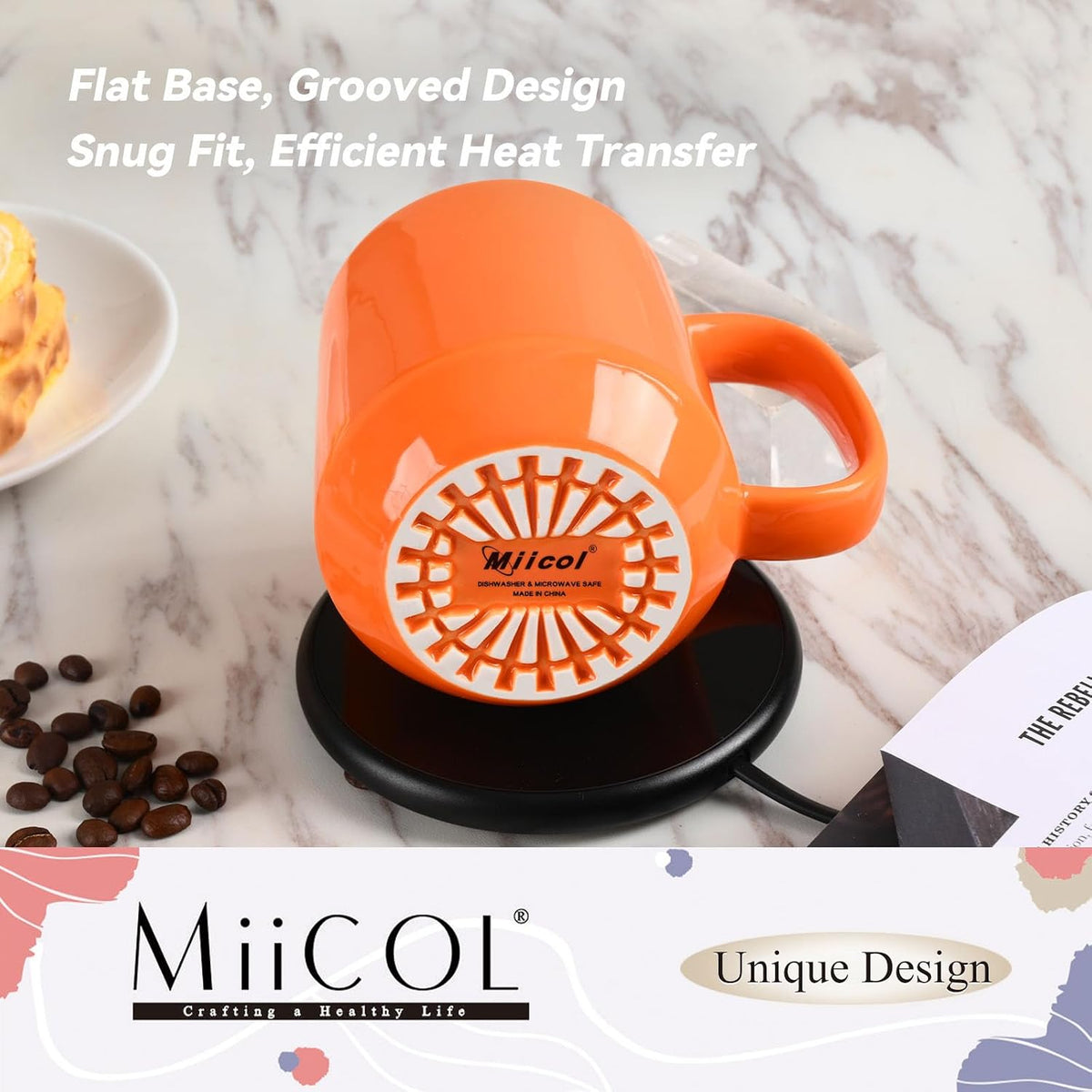 Miicol Ceramic Coffee Mug, 16 oz Large Coffee Cup, Tea Mug with Handle