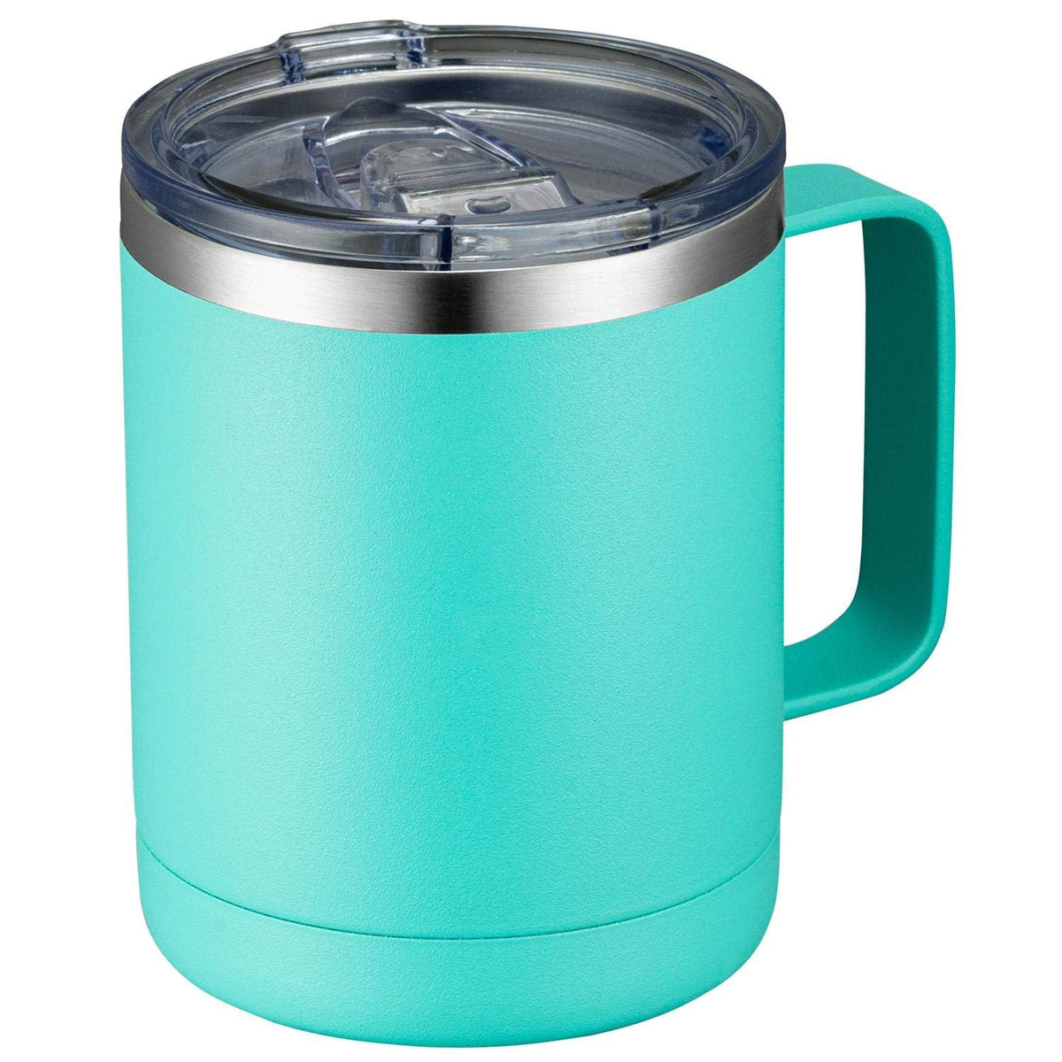 MEWAY 12oz Coffee Mug With Handle and Sliding Lid,Stainless Steel Travel Tumbler Cup with Handle,Double Wall Vacuum Insulated Camping Cup for Hot & Cold Drinks Tea (Lilac,Set of 1)