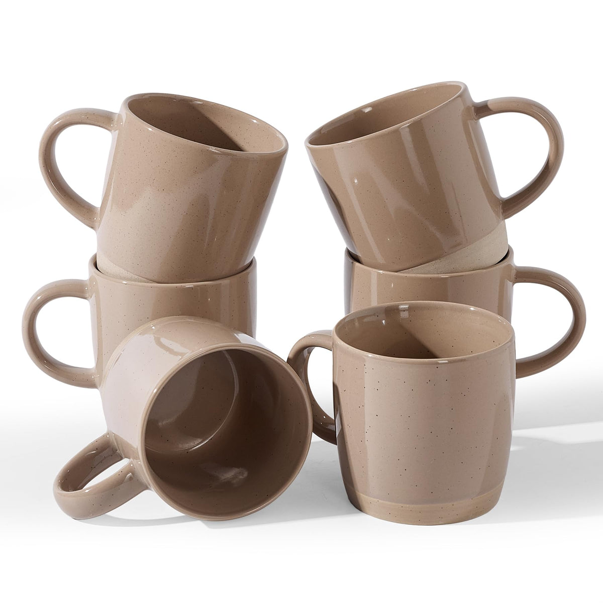 famiware Mercury Coffee Mugs 13 oz, Coffee Mugs Set of 4 with Handle, Cups for Latte, Hot Tea, Cappuccino, Mocha, Cocoa, Multi-color