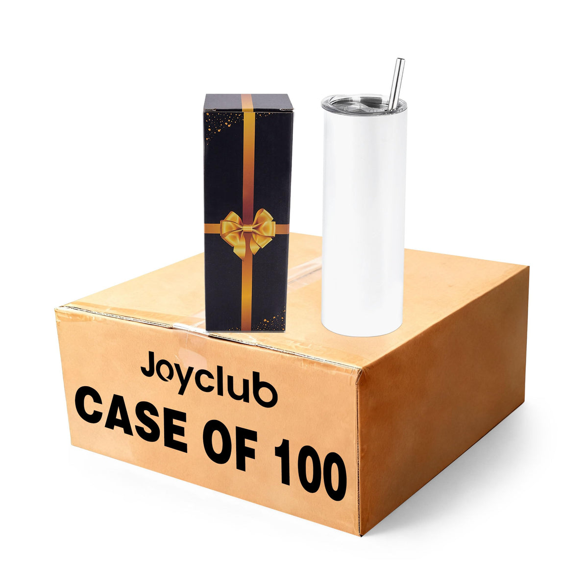 Joyclub Sublimation Blanks 20 oz Tumblers Bulk 10 Pack Skinny Straight