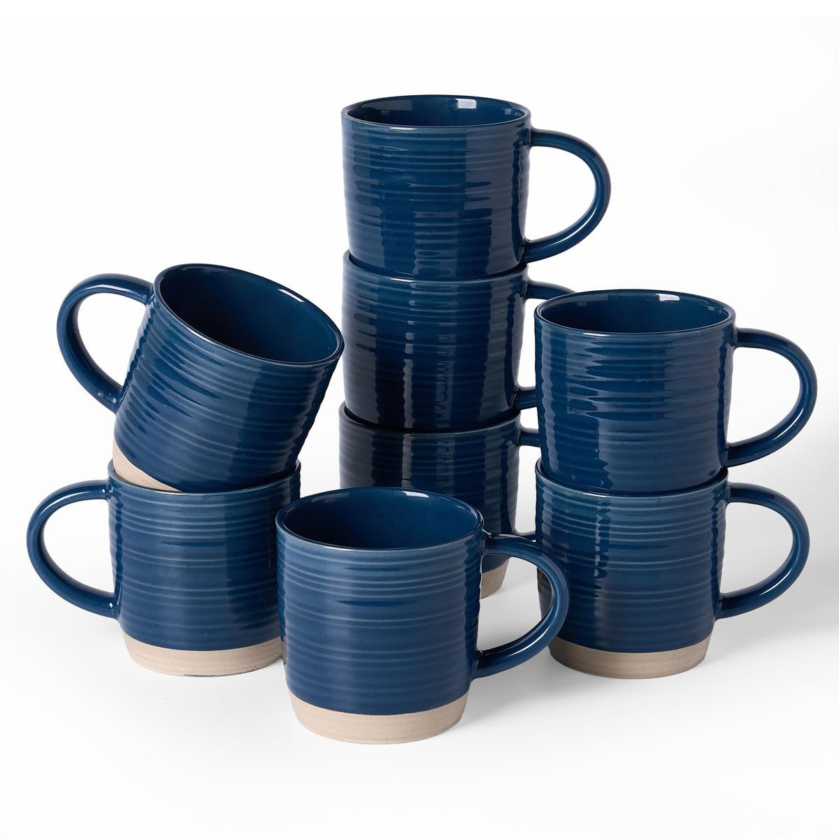 famiware Coffee Mugs Set of 6, 13 oz Mug Set, Ceramic Cup Set with Handle